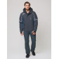 Мужская зимняя горнолыжная куртка  темно-серого цвета 1971TC