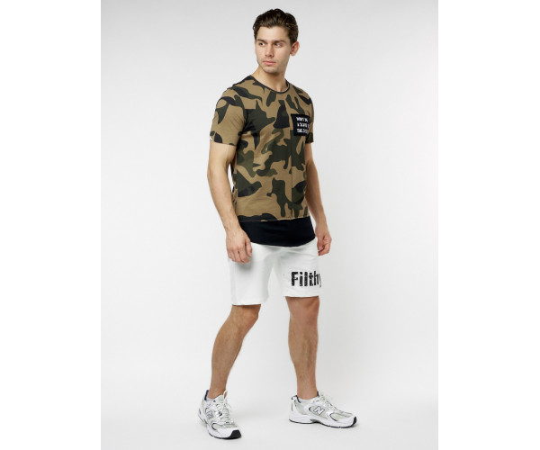 Мужская футболка с принтом камуфляж цвета 221083Kf