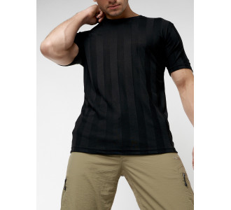 Однотонная футболка черного цвета 221411Ch