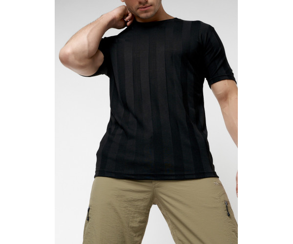 Однотонная футболка черного цвета 221411Ch