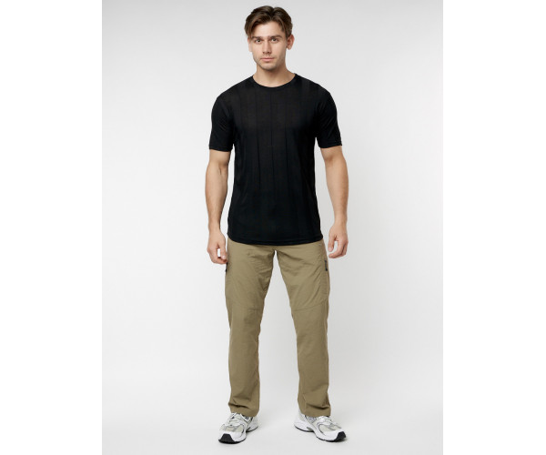 Однотонная футболка черного цвета 221411Ch
