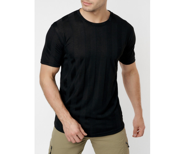 Однотонная футболка черного цвета 221411Ch