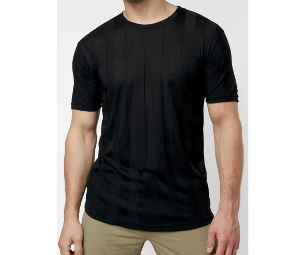 Однотонная футболка черного цвета 221411Ch