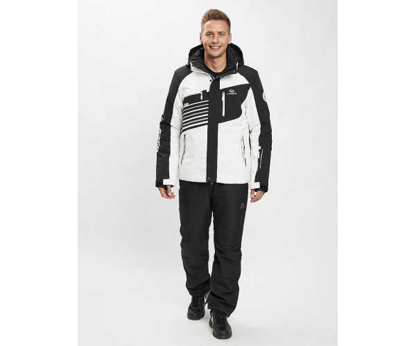 Горнолыжная куртка мужская белого цвета 77012Bl