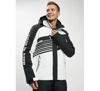 Горнолыжная куртка мужская белого цвета 77012Bl