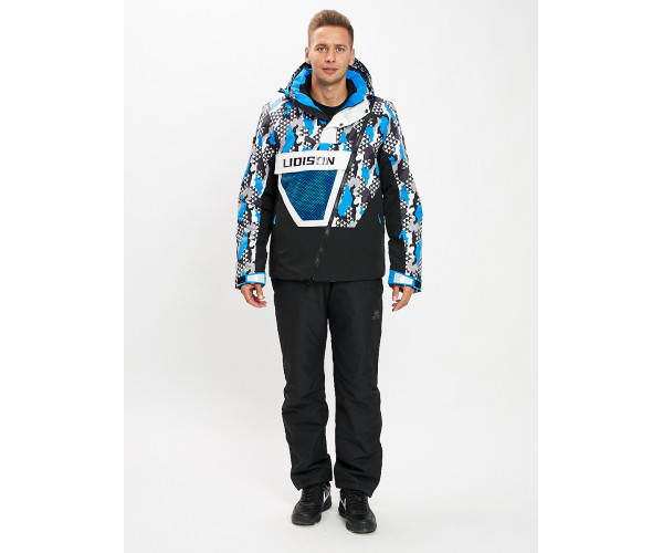 Горнолыжная куртка анорак мужская синего цвета 77027S