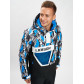 Горнолыжная куртка анорак мужская синего цвета 77027S