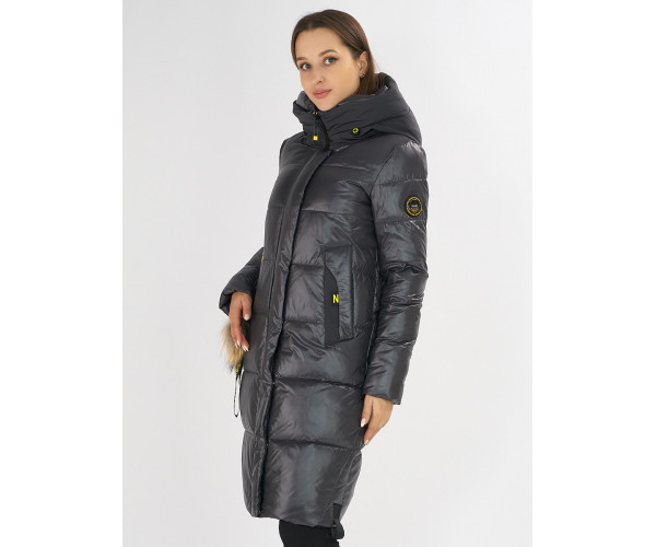 Куртка зимняя темно-серого цвета 72168TC