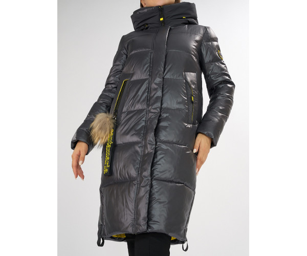 Куртка зимняя темно-серого цвета 72168TC