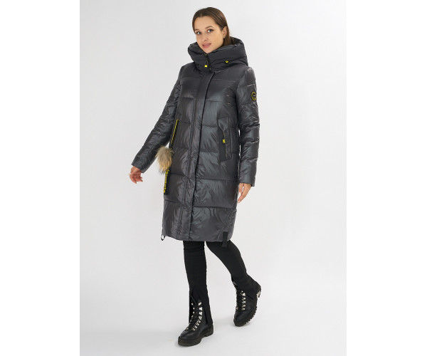 Куртка зимняя темно-серого цвета 72168TC