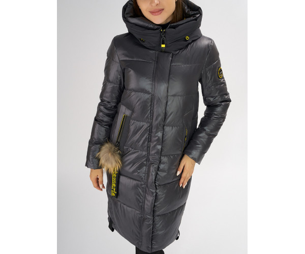 Куртка зимняя темно-серого цвета 72168TC