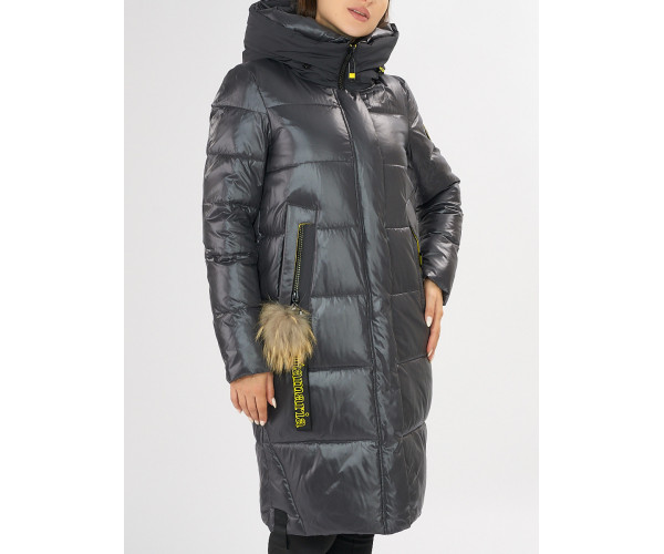 Куртка зимняя темно-серого цвета 72168TC