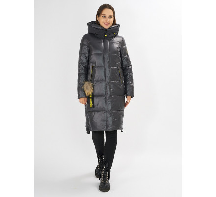 Куртка зимняя темно-серого цвета 72168TC
