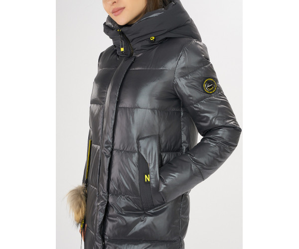 Куртка зимняя темно-серого цвета 72168TC