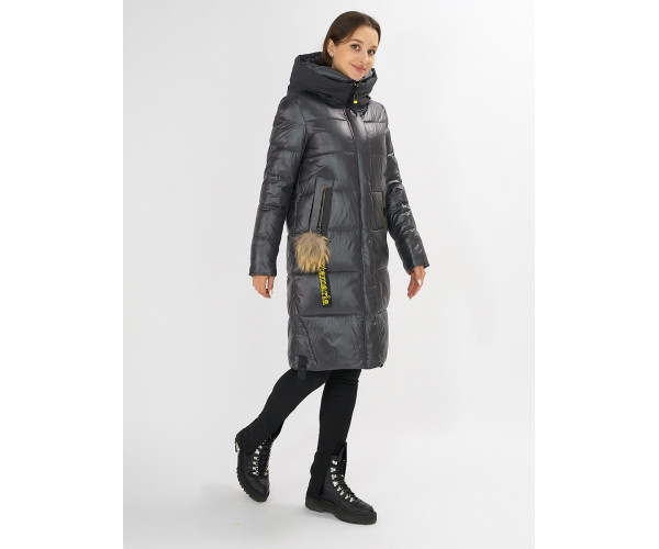 Куртка зимняя темно-серого цвета 72168TC