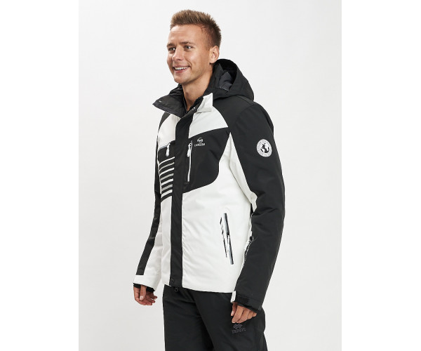 Горнолыжный костюм мужской белого цвета 077012Bl