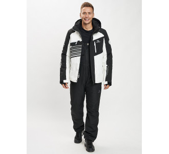 Горнолыжный костюм мужской белого цвета 077012Bl