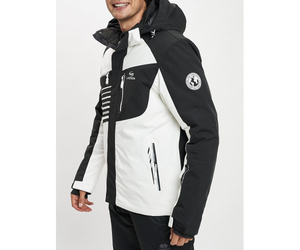 Горнолыжный костюм мужской белого цвета 077012Bl