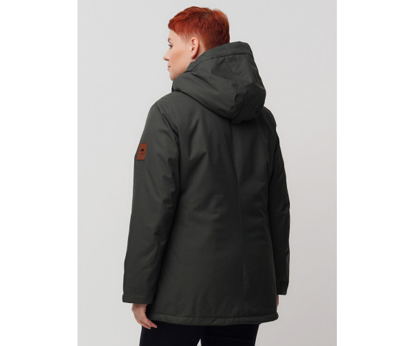 Горнолыжная куртка  bigsize болотного цвета 2047Bt