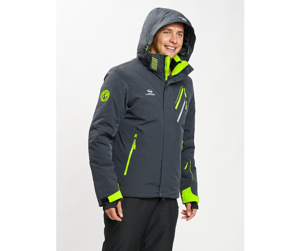 Горнолыжная куртка мужская темно-серого цвета 77010TC
