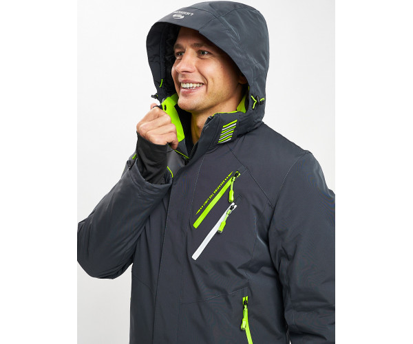 Горнолыжная куртка мужская темно-серого цвета 77010TC