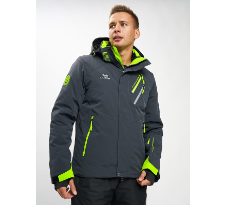 Горнолыжная куртка мужская темно-серого цвета 77010TC