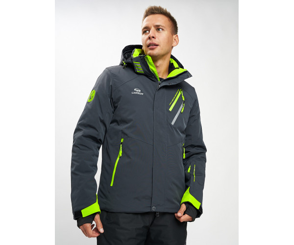 Горнолыжная куртка мужская темно-серого цвета 77010TC