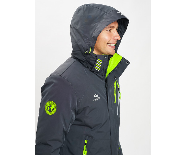Горнолыжная куртка мужская темно-серого цвета 77010TC