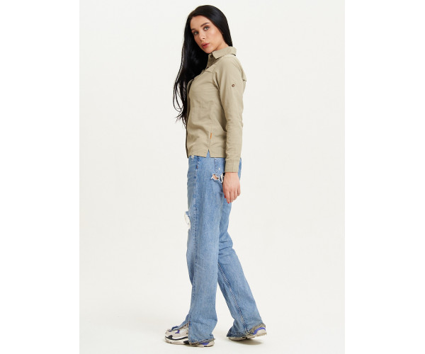 Рубашка классическая женская бежевого цвета 12002B