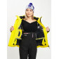 Горнолыжный костюм женский желтого цвета 077034J