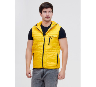 Жилетка стеганная Valianly желтого цвета 93347J