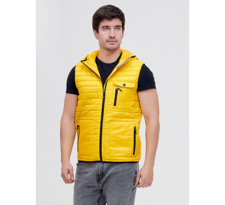 Жилетка стеганная Valianly желтого цвета 93347J