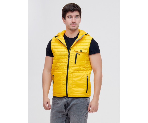 Жилетка стеганная Valianly желтого цвета 93347J