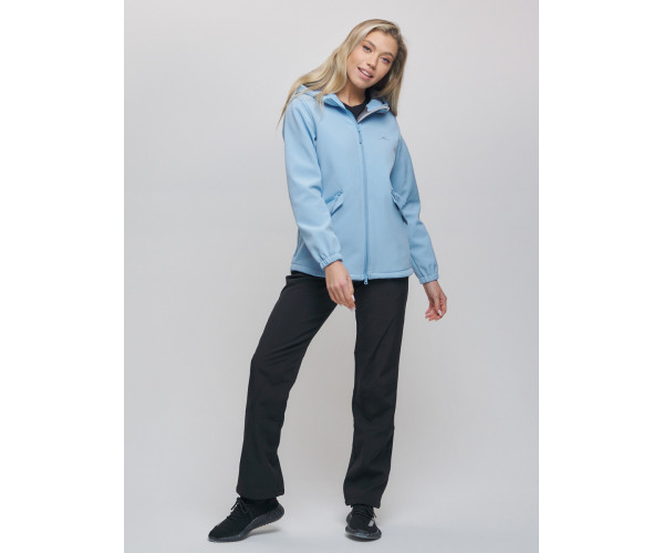 Костюм женский  голубого цвета 020014Gl