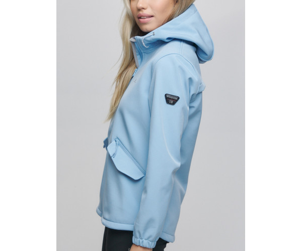 Костюм женский  голубого цвета 020014Gl