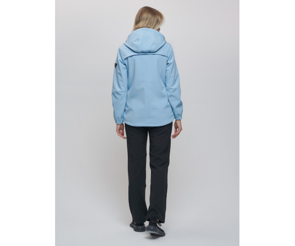 Костюм женский  голубого цвета 020014Gl