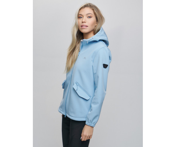 Костюм женский  голубого цвета 020014Gl