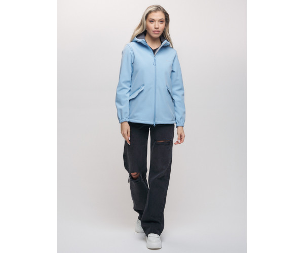 Ветровка  женская голубого цвета 20014-1Gl