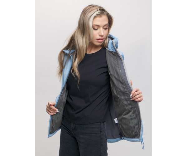 Ветровка  женская голубого цвета 20014-1Gl