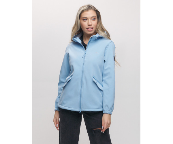 Ветровка  женская голубого цвета 20014-1Gl