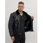 Классическая куртка из экокожи мужская черного цвета 2386Ch