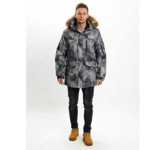 Mолодежная зимняя куртка мужская темно-серого цвета 737TC