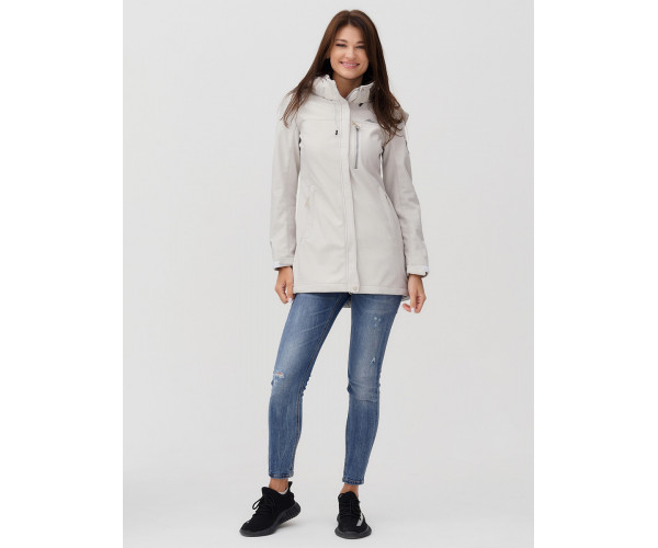 Ветровка  женская бежевого цвета 2022B