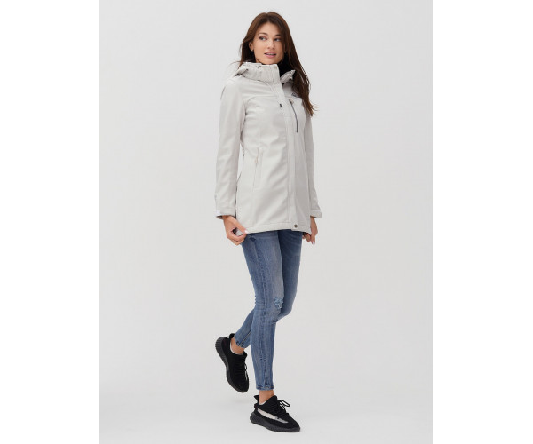 Ветровка  женская бежевого цвета 2022B