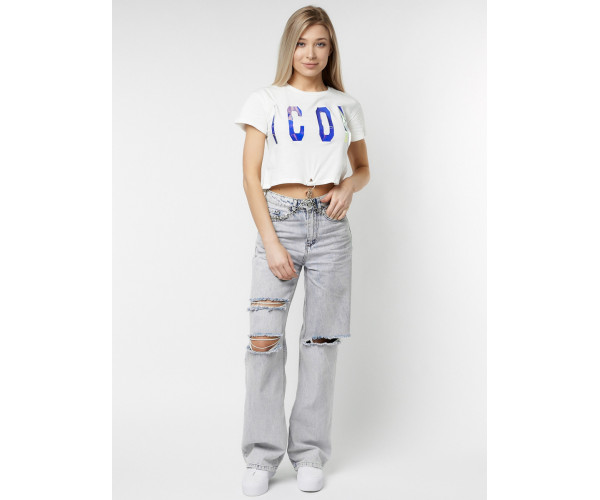 Топ футболка женская белого цвета 76014Bl