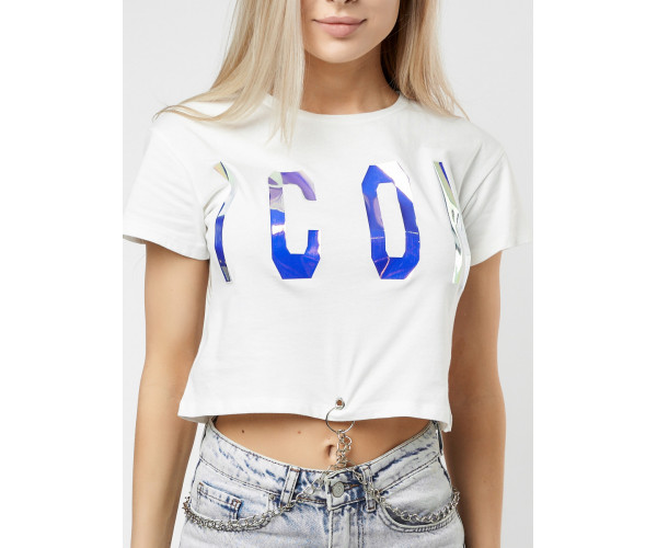 Топ футболка женская белого цвета 76014Bl