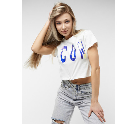 Топ футболка женская белого цвета 76014Bl