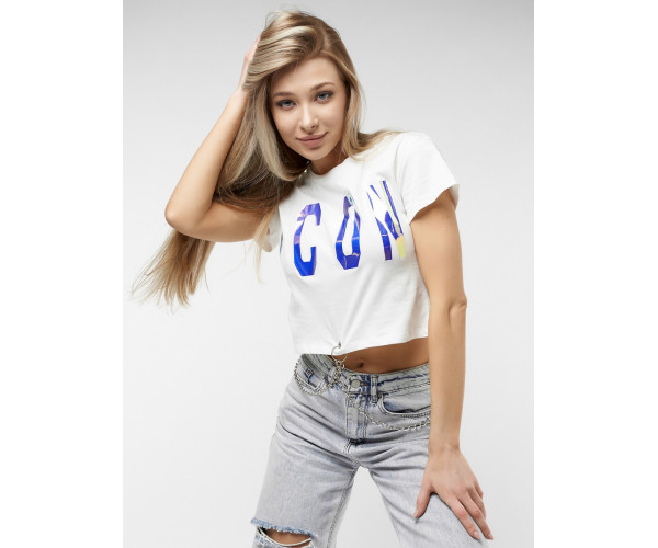 Топ футболка женская белого цвета 76014Bl