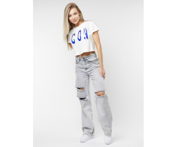 Топ футболка женская белого цвета 76014Bl