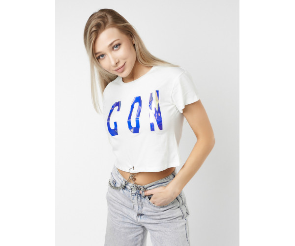 Топ футболка женская белого цвета 76014Bl